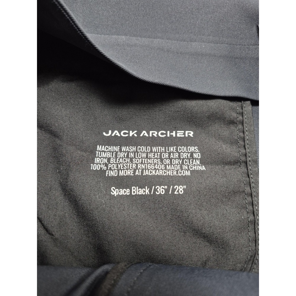 Jack Archer Jetsetter Pants Black Performance Stretch Chino Men's 36x28 - Picture 4 of 12